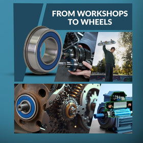 PGN Bearings ideal for wheelbarrows, pressure washers, generators, and air compressors