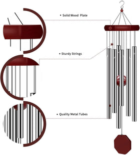 Pgzsy aluminum tubes produce a clear, resonant wind chime tone in any weather.