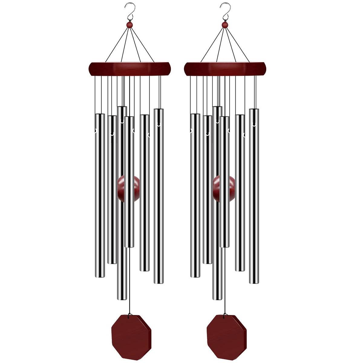 Pgzsy memorial wind chimes with 6 tubes delivering crisp, soothing garden tones.