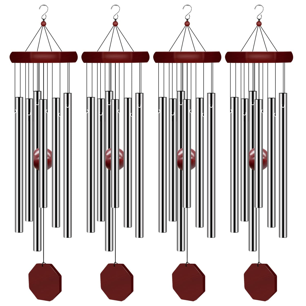 Pgzsy memorial wind chimes with 6 tuned tubes create a crisp outdoor soundscape.