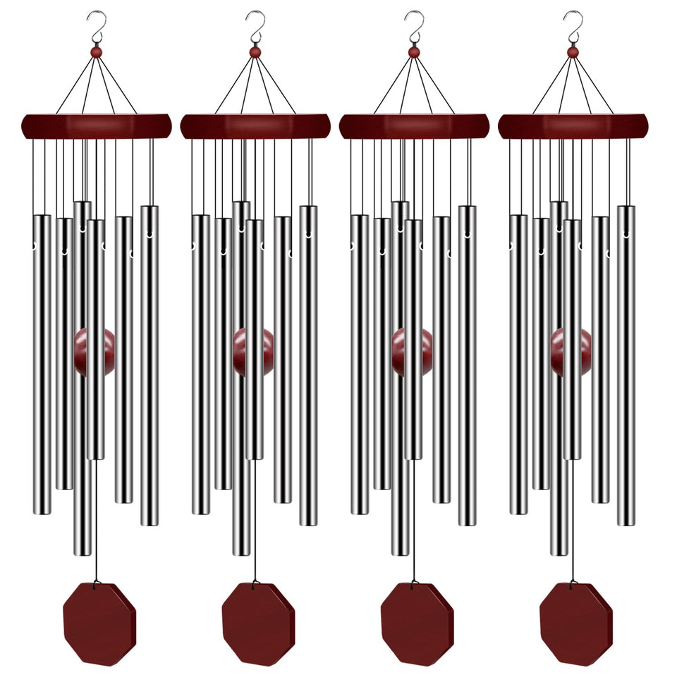Pgzsy memorial wind chimes with 6 tuned tubes create a crisp outdoor soundscape.