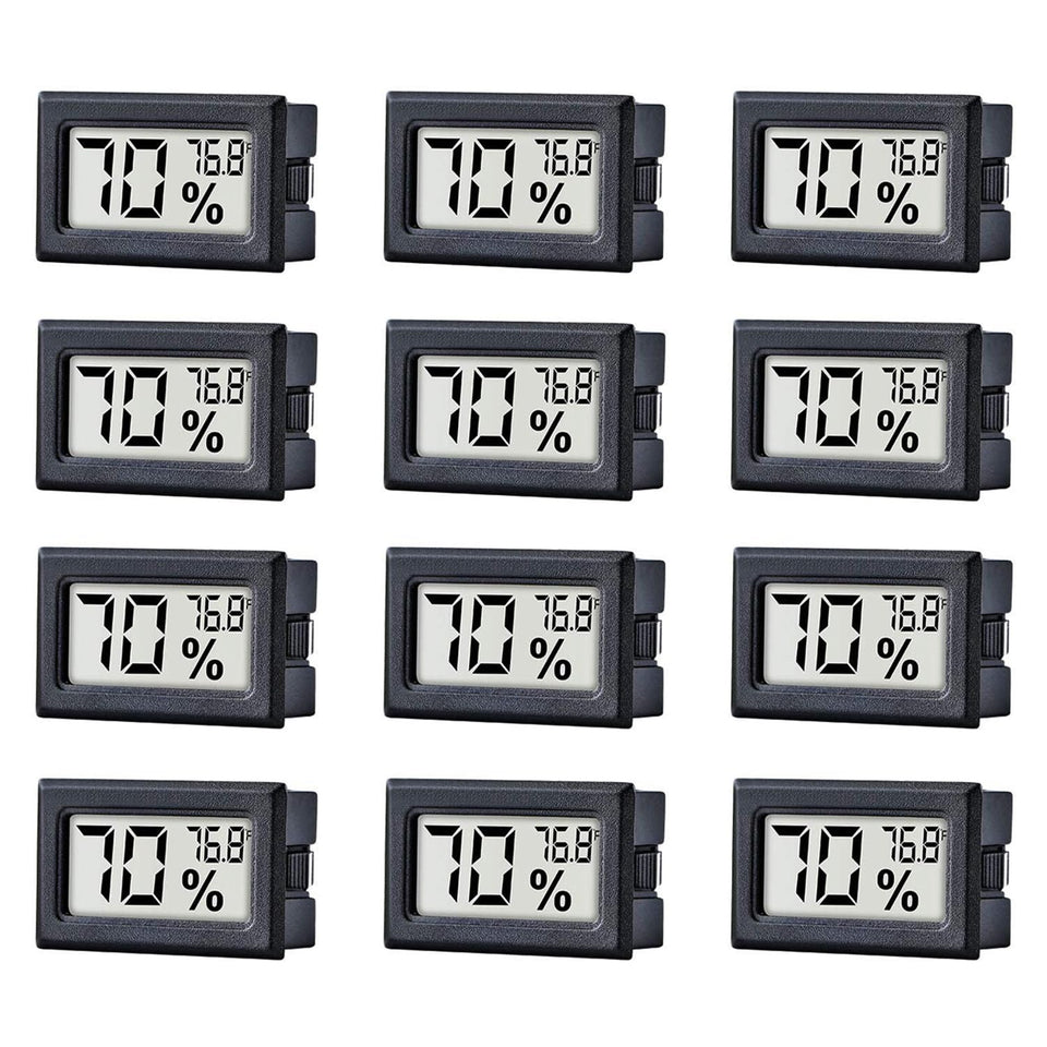 Pgzsy mini thermometer-hygrometer front view with quick Fahrenheit readout for easy room checks.