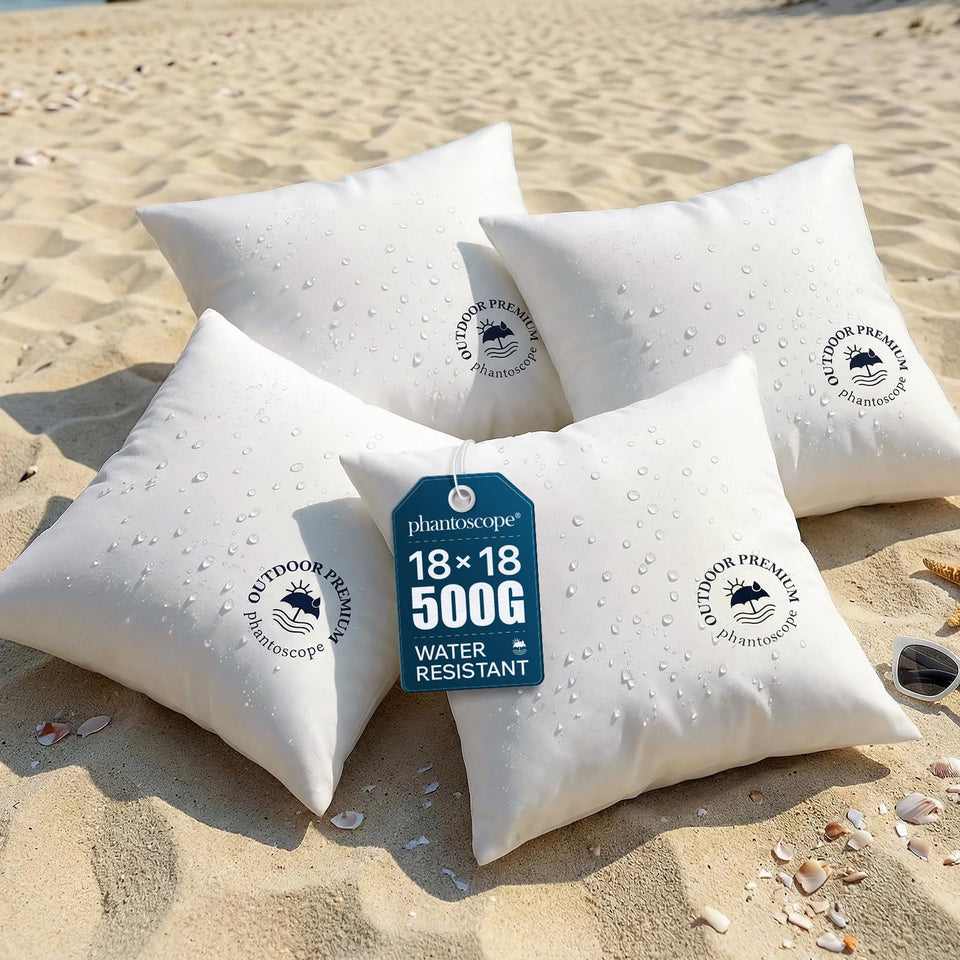 Phantoscope outdoor pillow insert 18x18 expands quickly for ready-to-use comfort on patios