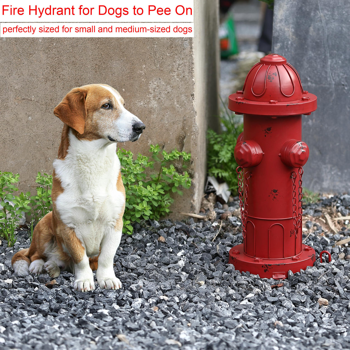 Phaxth metal fire hydrant with durable finish for outdoor use.