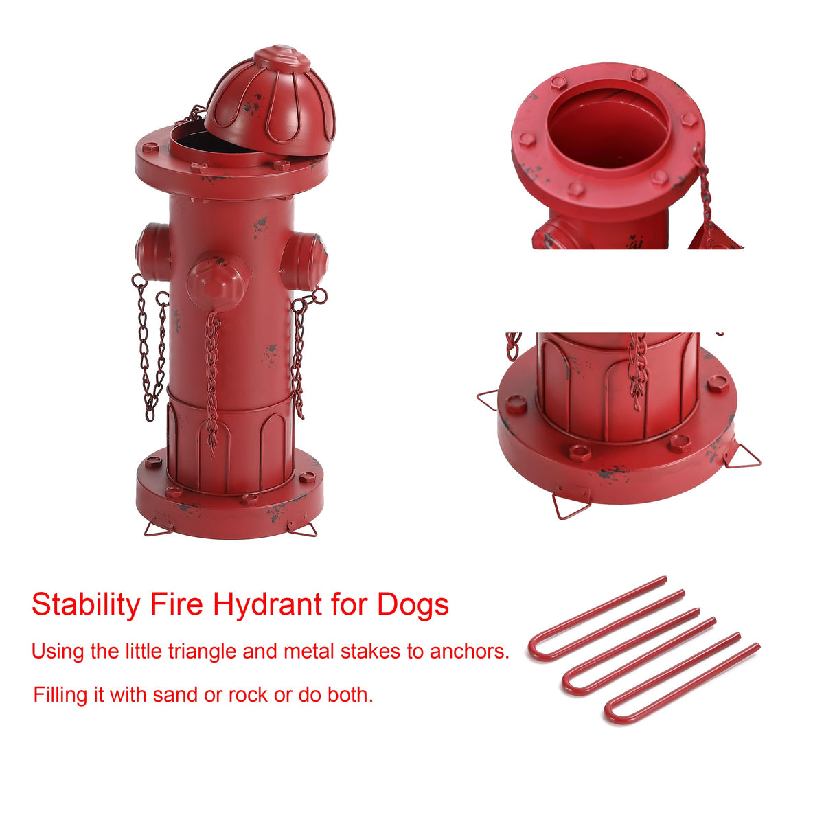 Phaxth retro fire hydrant decor enhances garden charm and style.