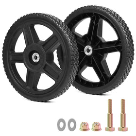 Phepetroll 12 inch lawn mower wheels kit for universal compatibility and smooth mowing.