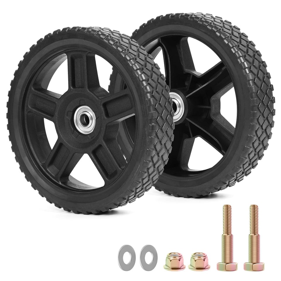 Phepetroll 8 inch lawn mower wheels kit for quick replacement and smooth mowing