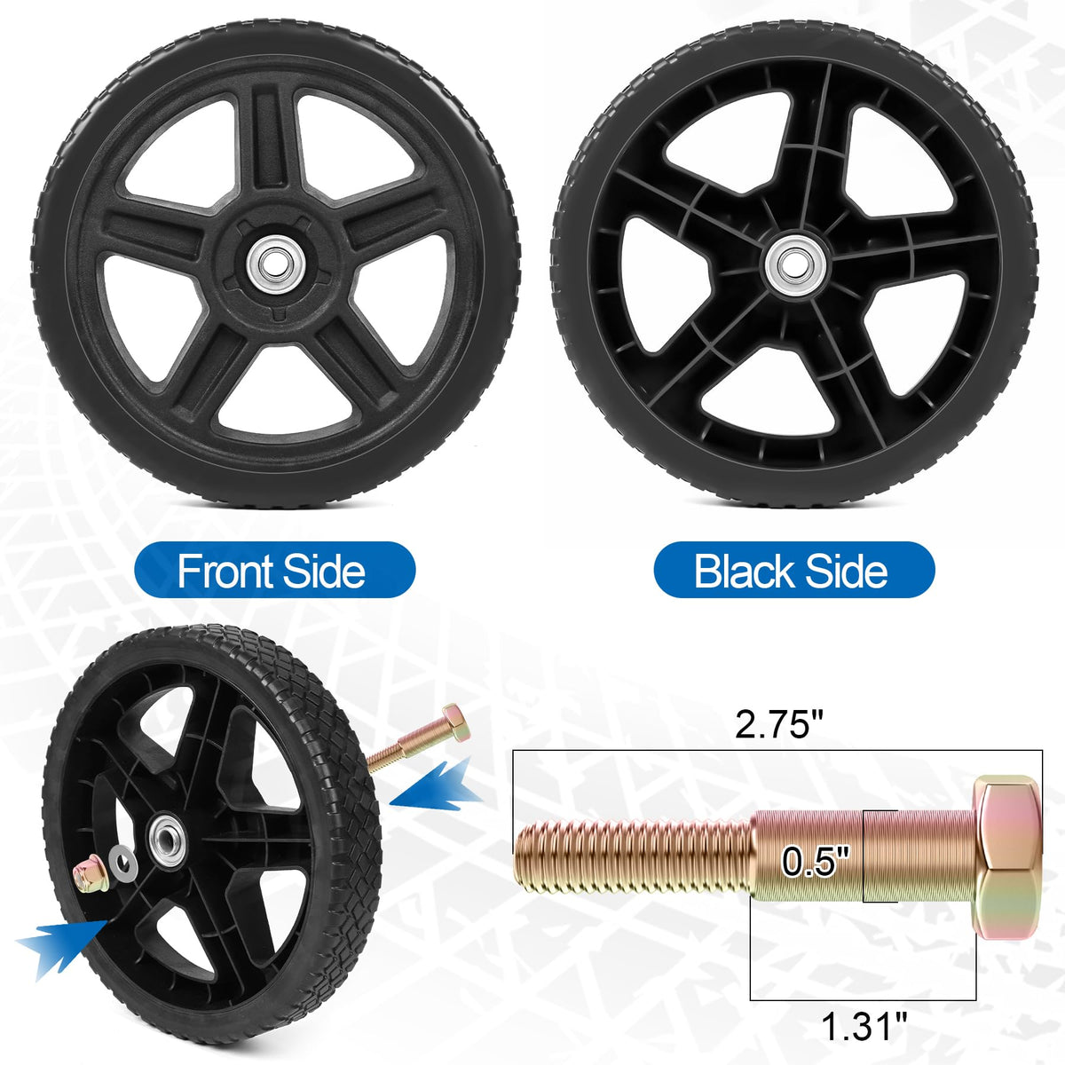Phepetroll anti-slip design maintains traction on uneven terrain