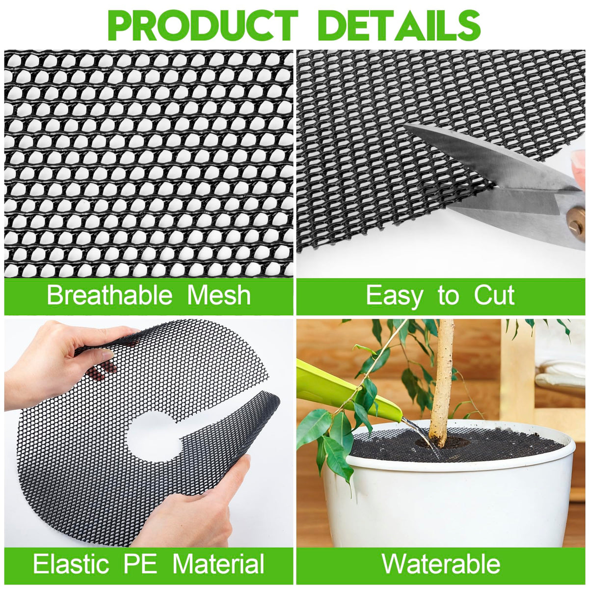 Phepetroll prevents soil scatter and root exposure for tidy indoor pots.