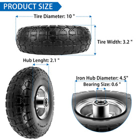 Phepetroll flat-free tire assembly demonstrating maintenance-free mobility for garden carts