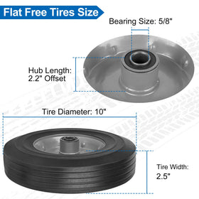 Phepetroll solid rubber tire construction provides durable support for busy workdays.