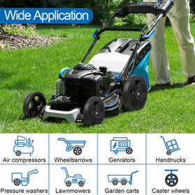 Phepetroll wheels fit mowers and related devices for versatile applications.