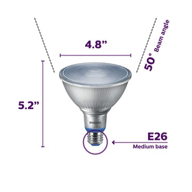 Philips LED PAR38 UL wet design enables safe watering near the bulb.