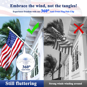 PHITRIC 4 section flag pole joints connect smoothly for easy setup
