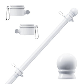 PHITRIC flag pole 5ft white for outdoor display and quick setup.