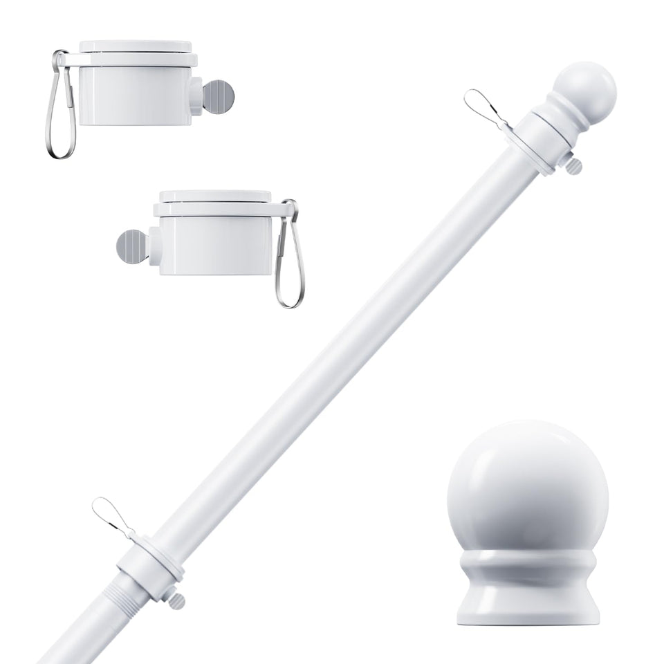 PHITRIC flag pole 5ft white for outdoor display and quick setup.
