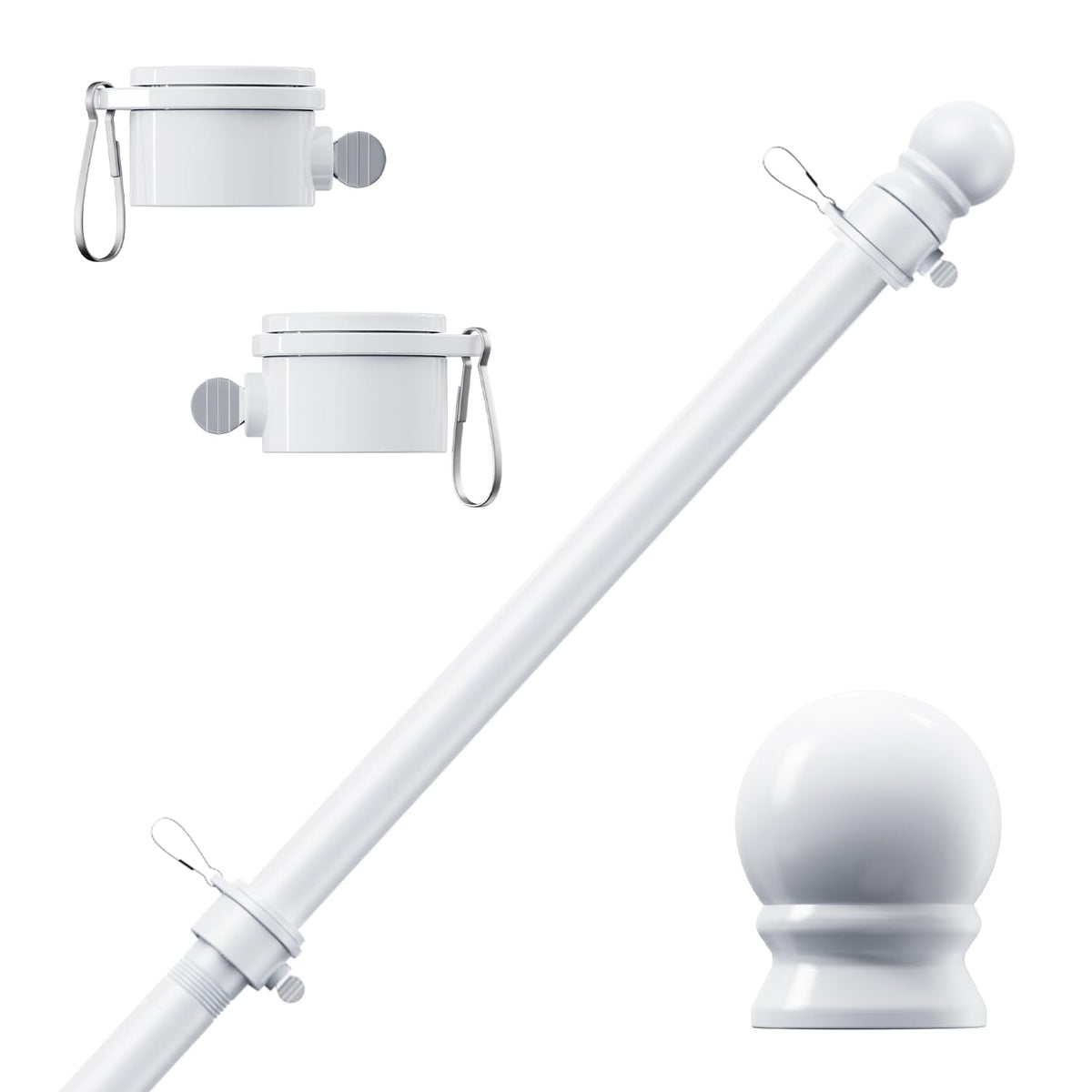 PHITRIC flag pole 6 ft assembled for a clean outdoor display