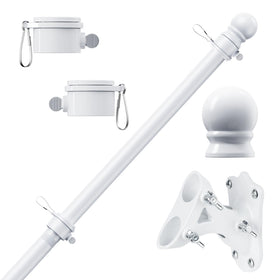PHITRIC flag pole 6ft kit ready for easy outdoor setup on porch