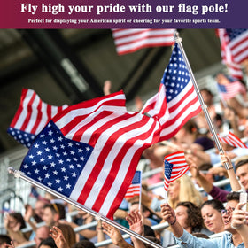 PHITRIC flag pole kit wall-mount bracket provides secure home installation