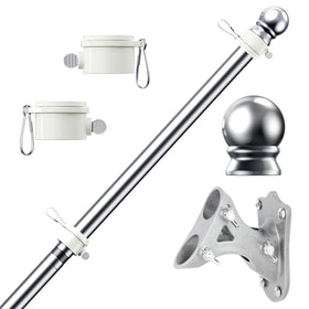 PHITRIC flag pole kit assembled view with 4-section design for durability