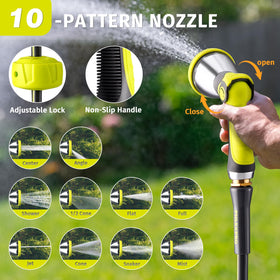 PHLEX PRO 10-pattern nozzle enabling versatile watering options for plants and cleanup