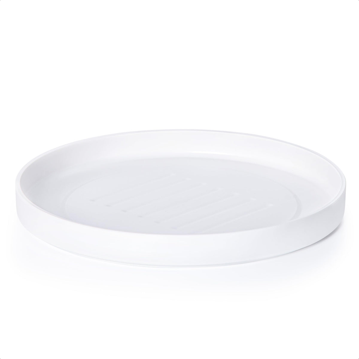 Phoenix Vine 14inch saucer edge detail protects surfaces from spills