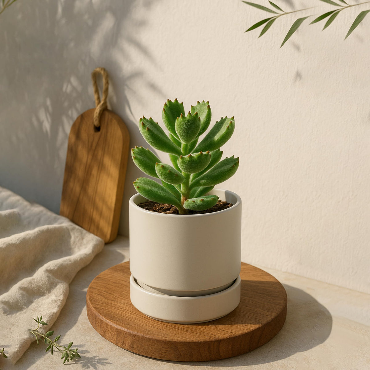 Phoenix Vine Minimalist Cylindrical Planter complements modern interiors.