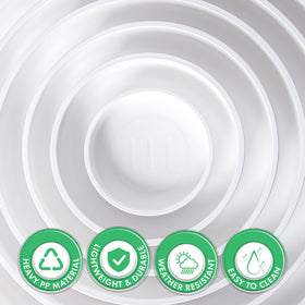 Phoenix Vine saucer matte white design adds modern style to spaces