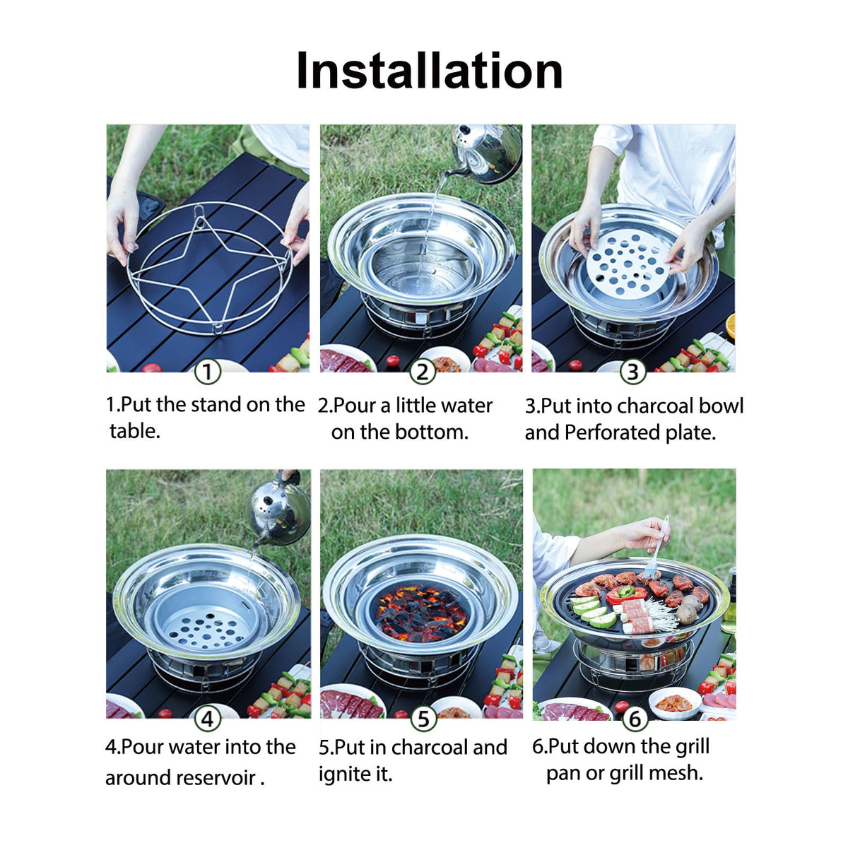 PHOJEWI grill anti-scald handle provides safe maneuvering during cooking