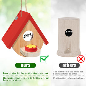 Phoncoo easy-clean open panel design simplifies maintenance for backyard birds.