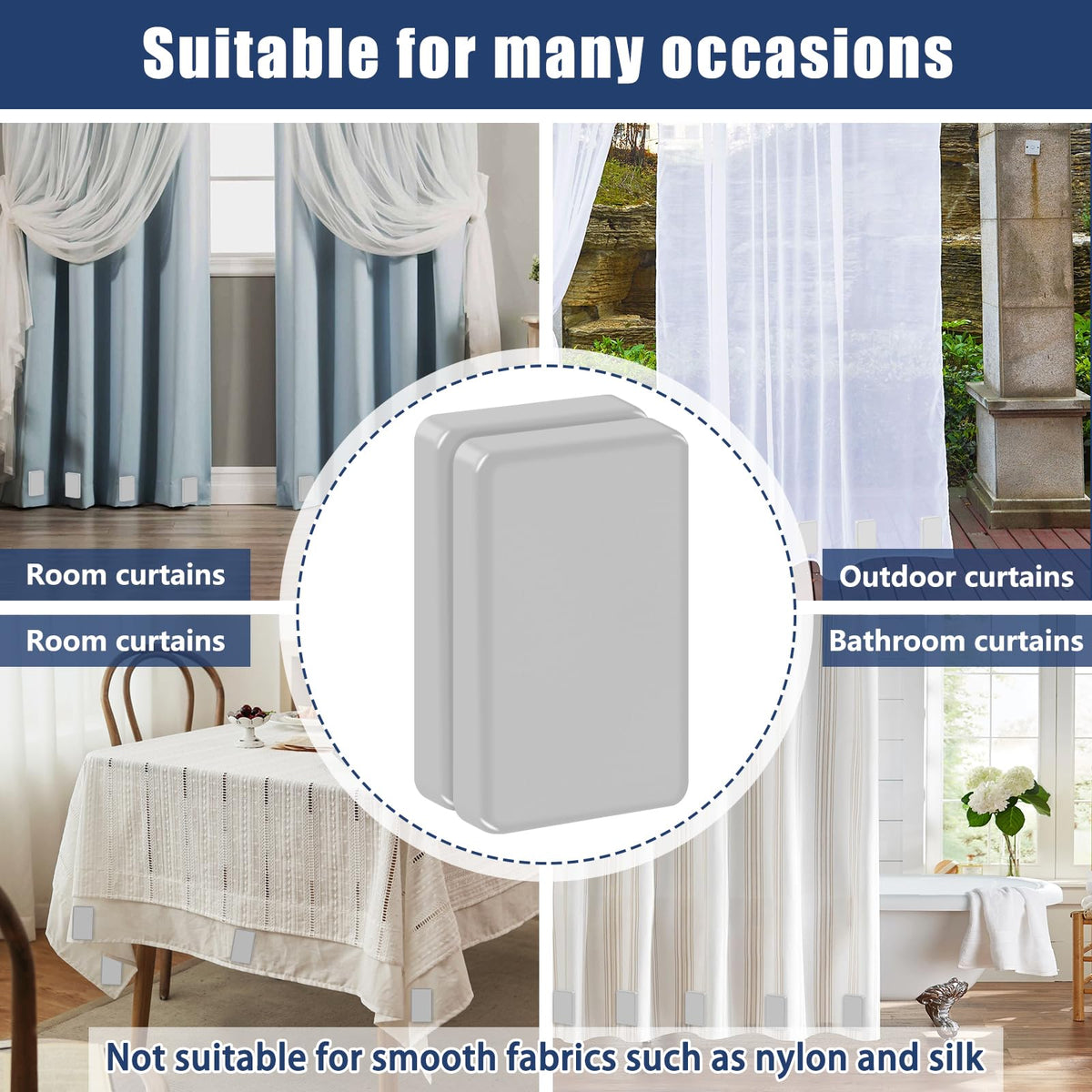 Phoncoo garden curtain weights help keep curtains neat and tidy.