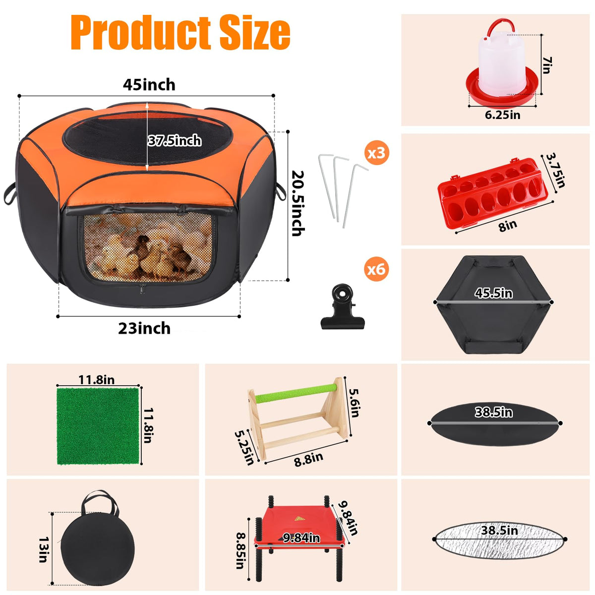 Phoncoo heating plate with adjustable height for steady hatchling warmth.