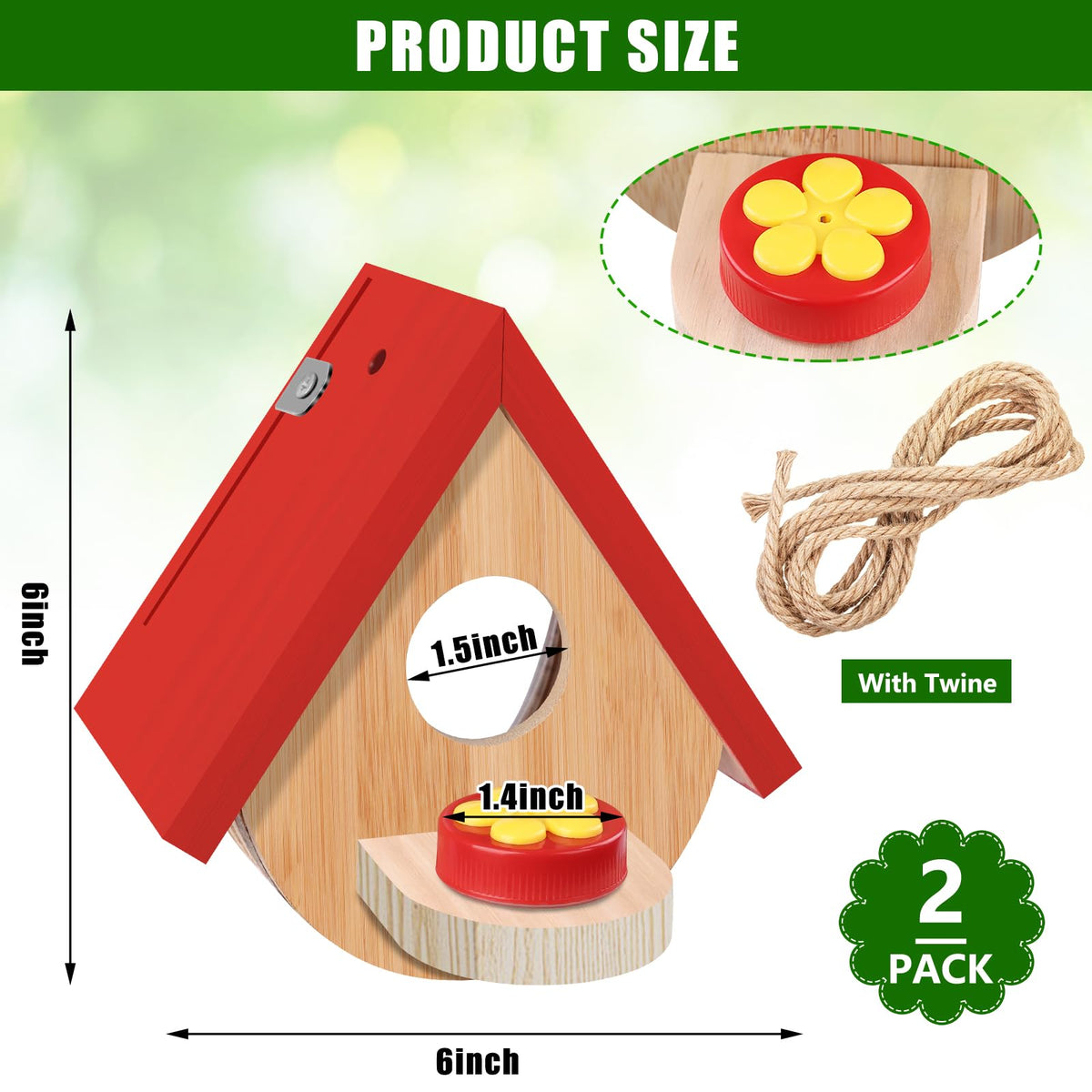 Phoncoo hummingbird feeder base attracts birds for natural foraging in the yard.