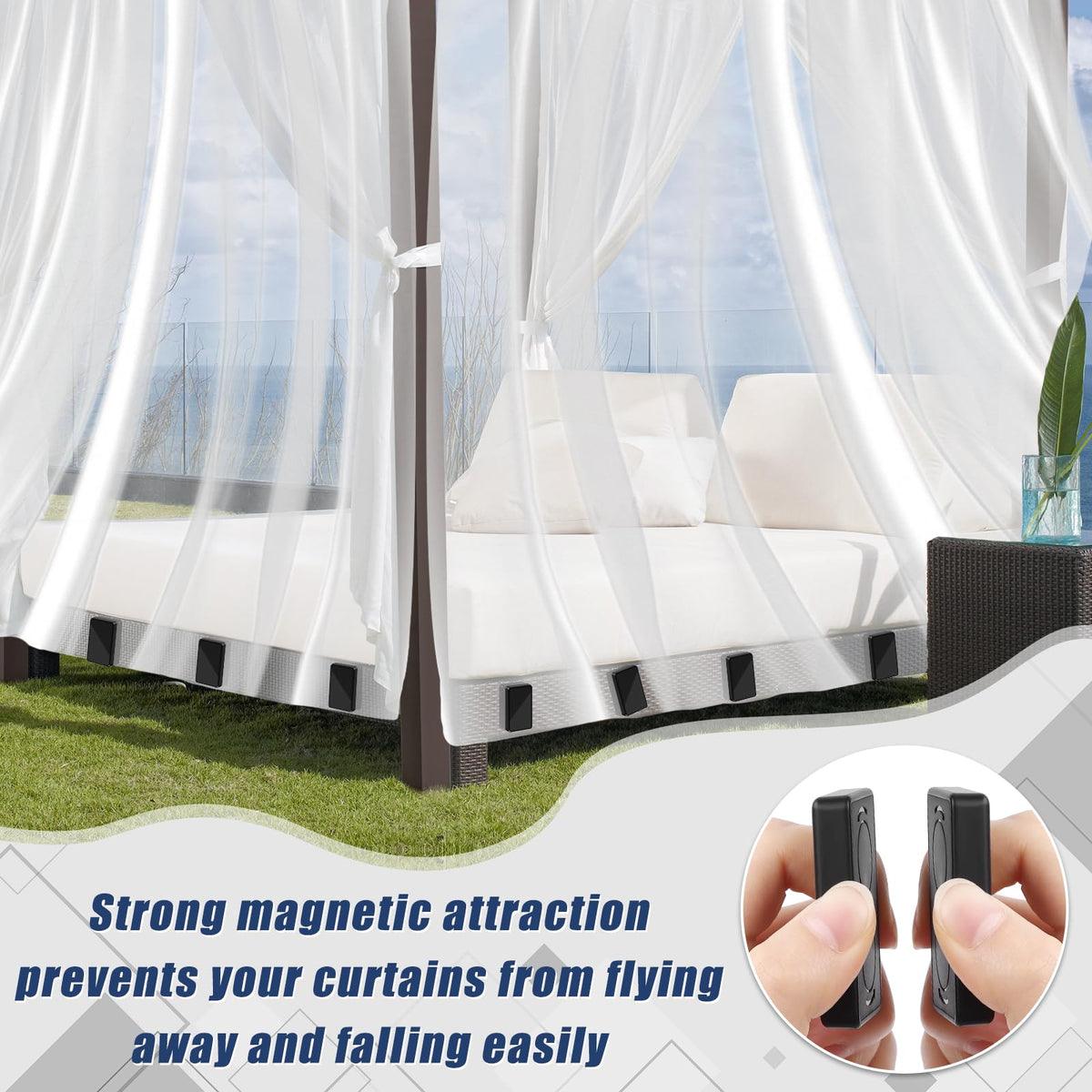 Phoncoo tablecloth weights magnets help keep outdoor table settings neat.