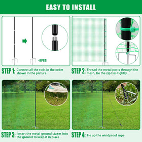 Phoncoo temporary fence garden-use protects crops and pets in the yard.