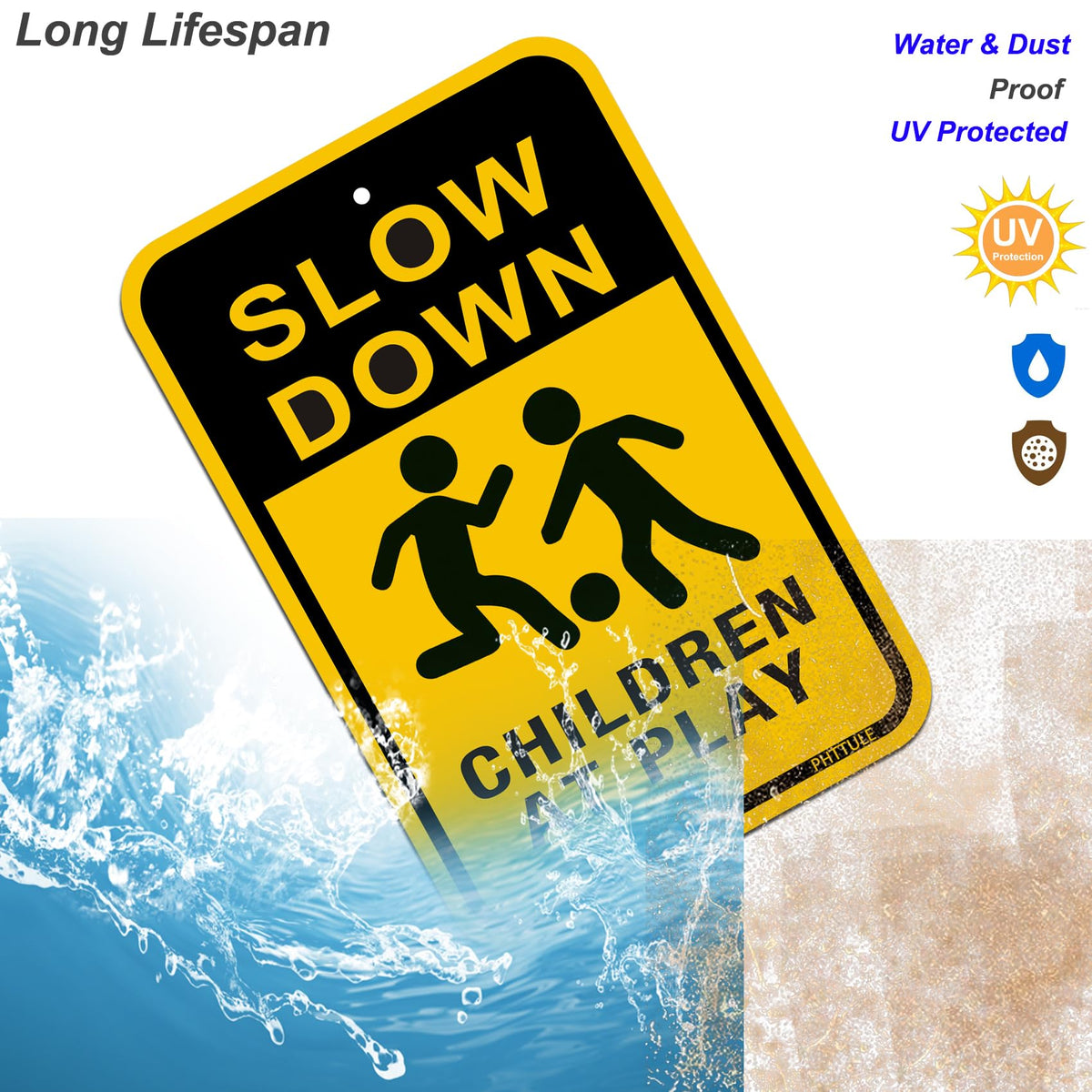 PHTTULE weatherproof aluminum sign built for long outdoor life