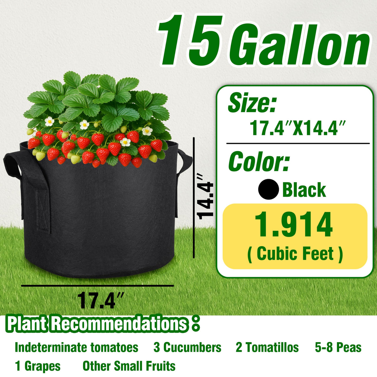 PHYEX heavy-duty bags with handles for easy relocation of large plants.