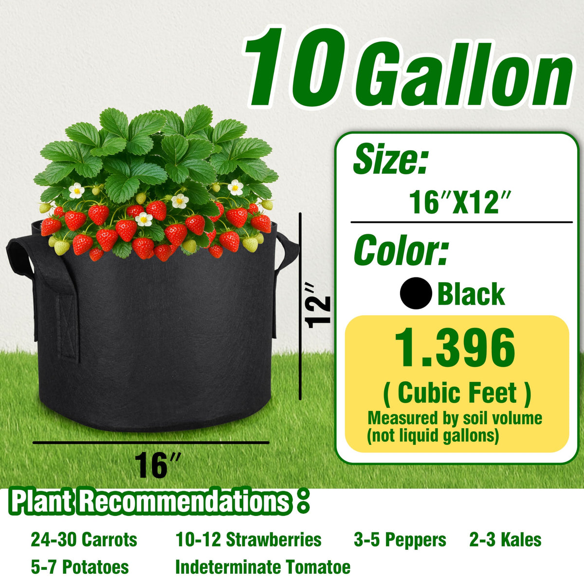 PHYEX heavy-duty fabric pots with handles supporting heavy plants during transport.