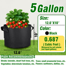 PHYEX heavy-duty fabric pots with handles designed for easy lifting