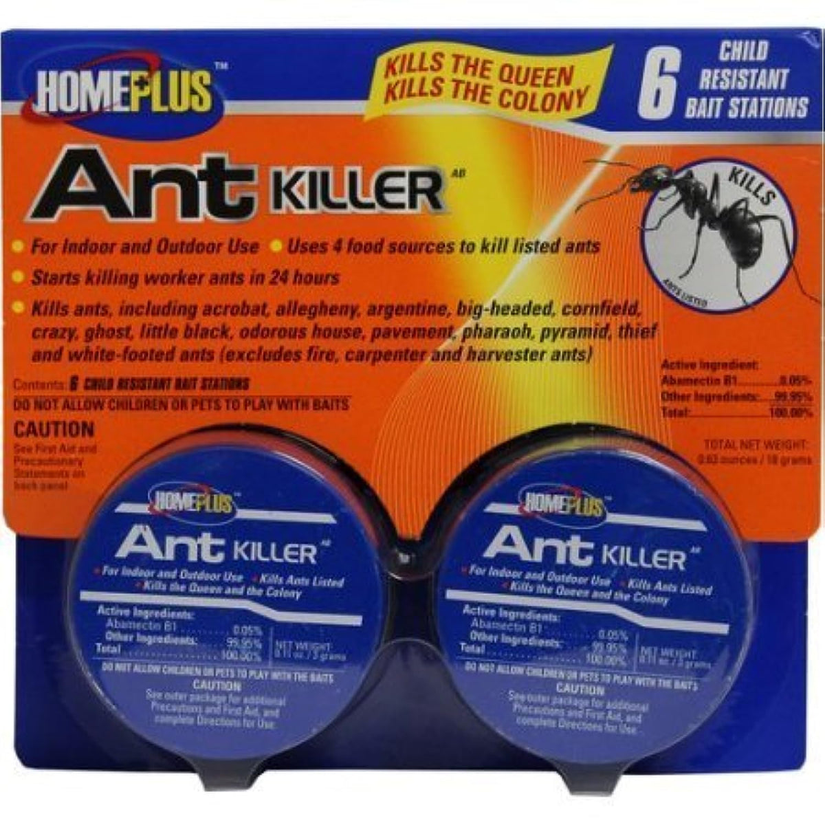 PIC HomePlus Ant Killer 6-Pack bait stations for indoor or outdoor use.