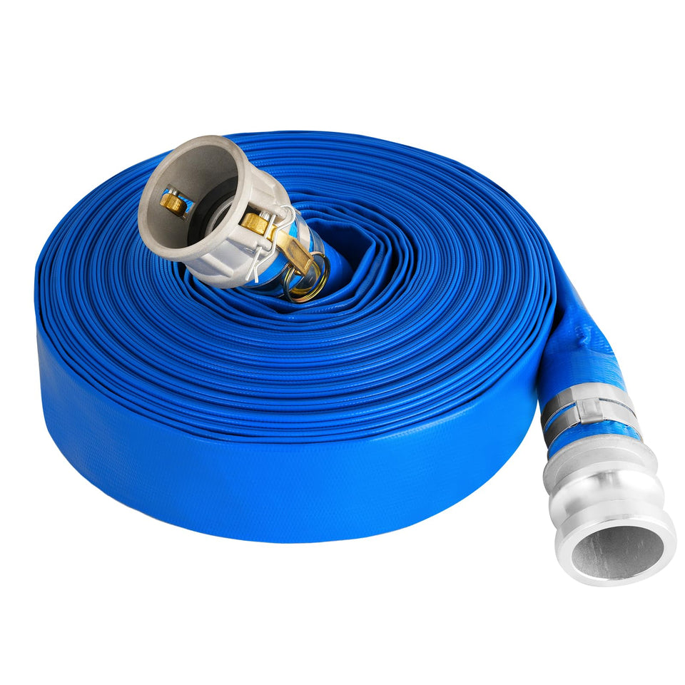 Picatu backwash hose 50ft 2in ready for pool drainage with durable lay-flat design
