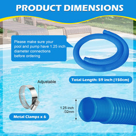 Picatu stainless-steel clamps included for secure hose connections.