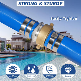 Picatu three-layer PVC hose reinforced with polyester for durability.