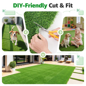 Pick For Life artificial grass on balcony for outdoor seating