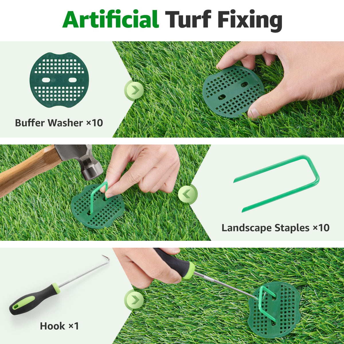 Pick For Life installation kit components with stakes and hooks