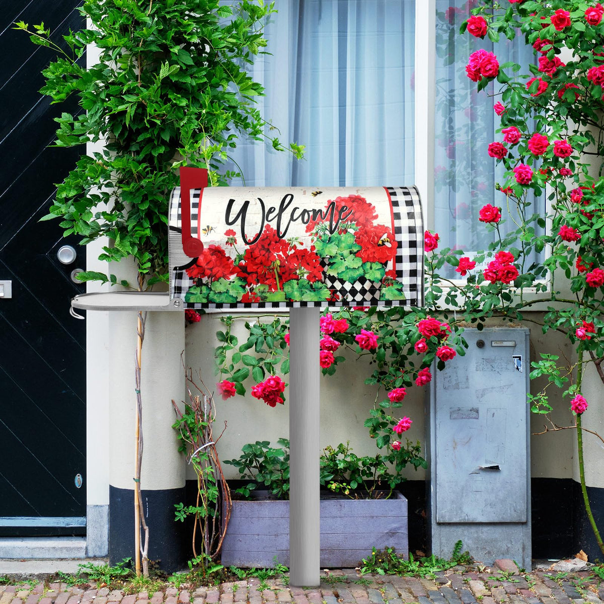 Pickmesh vibrant flower design lifts garden aesthetics near your front door.