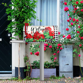 Pickmesh vibrant flower design lifts garden aesthetics near your front door.