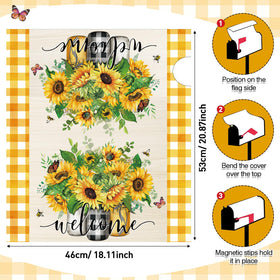 Pickmesh floral mailbox wrap closeup showcases vibrant colors for outdoor decor.