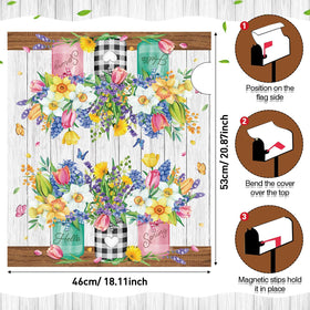 Pickmesh floral mailbox wrap highlights vibrant colors for garden decor.