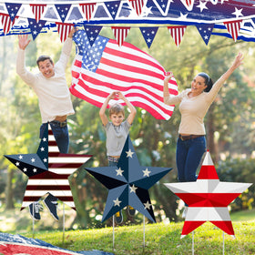Pickmesh Independence Day yard signs set for versatile decorating